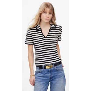 Madewell Striped Knit Polo Top